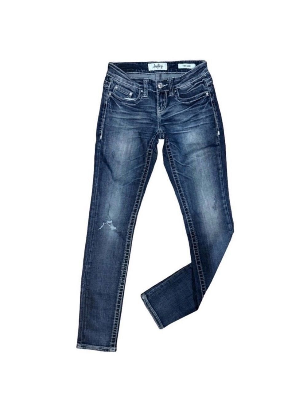 DAYTRIP Lynx Low Rise Skinny Jeans Dark Wash Size 25 Long